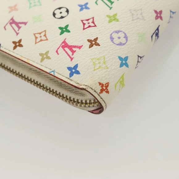 LOUIS VUITTON Monogram Multicolor Zippy Wallet White M60241 LV Auth 128834 - Picture 12 of 15